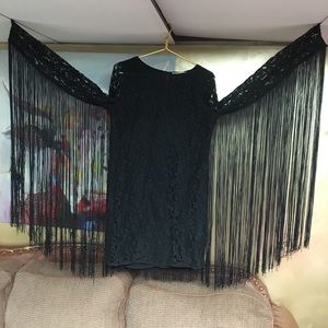 Michael Kors  lace fringe dress MK